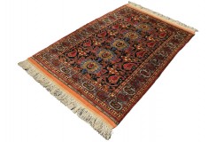 Kobierzec z Afganistanu 100% jedwab etniczny orientalny dywan ręcznie wykonany 140x160cm XX wiek cenny