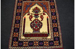 Orientalny ręcznie tkany dywan z Afganistan 100% jedwab 50x70cm