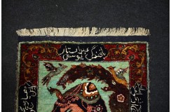 Orientalny ręcznie tkany dywan z Afganistan 100% jedwab 50x70cm obraz
