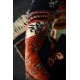 Obrazowy kobierzec z Afganistanu 100% jedwab etniczny orientalny dywan ręcznie wykonany 50x70cm XX wiek cenny