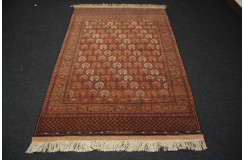 Luksusowy kobierzec z Afganistanu 100% jedwab etniczny orientalny dywan ręcznie wykonany 122x177cm XX wiek cenny