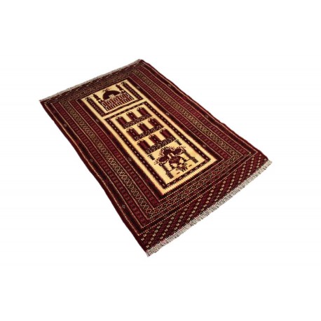 Afgan Ali Khoja oryginalny 100% wełniany dywan z Afganistanu 83x125cm ręcznie gęsto tkany Kabul antyk