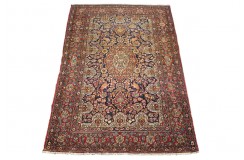 Isfahan - antyczny 80 letni kwiatowy dywan z IRANU wełniany oryginalny cenny 137x207cm cenny