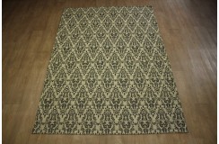 Poliester i bawełna dywan z Indii 160x230cm ręcznie tkany vintage