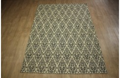 Poliester i bawełna dywan z Indii 160x230cm ręcznie tkany vintage