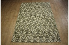 Poliester i bawełna dywan z Indii 160x230cm ręcznie tkany vintage