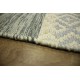 Bawełna i wełna gęsty gruby dywan kilim dwustronny 160x230 niebiesko beżowy ręcznie tkany z Indii