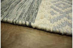 Wełna i bawełna kilim dywan z Indii 160x230cm ręcznie tkany brąz
