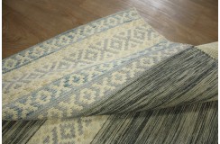Wełna i bawełna kilim dywan z Indii 160x230cm ręcznie tkany brąz