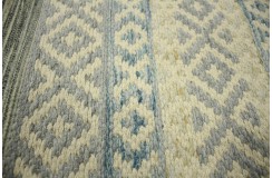 Wełna i bawełna kilim dywan z Indii 160x230cm ręcznie tkany brąz