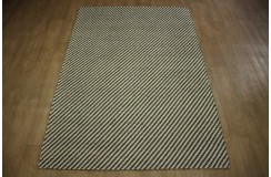 100% wełna dywan z Indii 160x230cm ręcznie tkany czarny kremowy