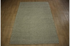 100% wełna dywan z Indii 160x230cm ręcznie tkany czarny kremowy
