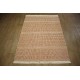Wełniany gęsty gruby dywan kilim dwustronny 160x230 terakota biały ręcznie tkany z Indii
