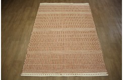 Wełna juta bawełna kilim dywan z Indii 160x230cm ręcznie tkany biały