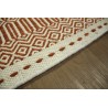 Wełna juta bawełna kilim dywan z Indii 160x230cm ręcznie tkany biały