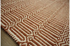 Wełna juta bawełna kilim dywan z Indii 160x230cm ręcznie tkany biały