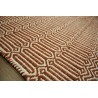 Wełna juta bawełna kilim dywan z Indii 160x230cm ręcznie tkany biały