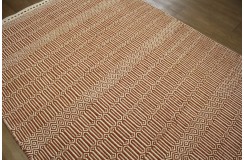 Wełna juta bawełna kilim dywan z Indii 160x230cm ręcznie tkany biały