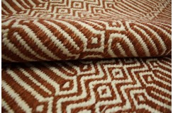 Wełna juta bawełna kilim dywan z Indii 160x230cm ręcznie tkany biały
