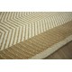 Gęsty gruby dywan kilim dwustronny 160x230 kremowo brązowy ręcznie tkany z Indii juta i bawełna