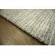 Poliester wiskoza srebrno beżowy nowoczesny cieniowany dywan połysk z Indii 160x230cm