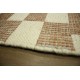 Niezwykły dywan płasko ręcznie tkany z wełny owczej w jasnej tonacji 160x230