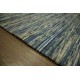 Płasko tkany dywan nowoczesny 160x230 niebieski cieniowany z Indii poliester bawełna