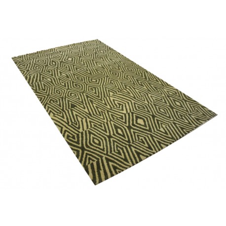 100% wełniany beżowo-brązowy designerski dywan nowoczesny z Indii gruby 160x230cm