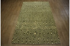 Wełna 100% dywan z Indii 160x230cm ręcznie tkany niebieski wzorzysty