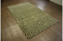 Wełna 100% dywan z Indii 160x230cm ręcznie tkany niebieski wzorzysty