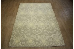 Wełna 100% dywan z Indii 160x230cm ręcznie tkany czarny kolorowy wzór