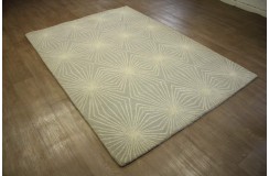 Wełna 100% dywan z Indii 160x230cm ręcznie tkany czarny kolorowy wzór