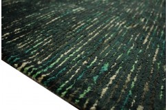 Zielony postarzany dywan Vintage tafting 160x230cm wiskoza wełna Indie ręcznie tkany