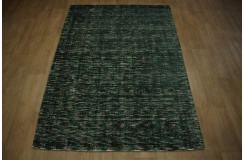 Wiskoza, wełniany dywan indyjski Vintage postarzany zielony 160x230cm
