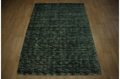 Wiskoza, wełniany dywan indyjski Vintage postarzany zielony 160x230cm