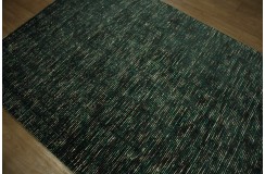 Wiskoza, wełniany dywan indyjski Vintage postarzany zielony 160x230cm