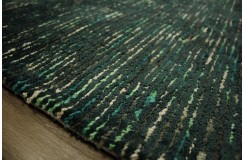 Wiskoza, wełniany dywan indyjski Vintage postarzany zielony 160x230cm