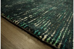 Wiskoza, wełniany dywan indyjski Vintage postarzany zielony 160x230cm