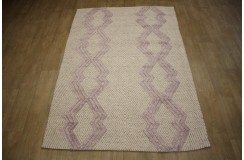 100% wełna dywan z Indii 160x230cm ręcznie tkany 3D fioletowo beżowy