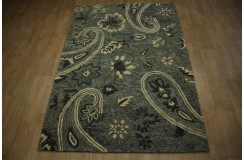 Wełna 100% dywan z Indii 160x230cm ręcznie tkany szary