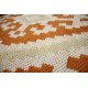 Piękny ręcznie wykonany płasko tkany kilim dywan wełniany z Indii 160x230cm beż ceglasty