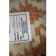 Piękny ręcznie wykonany płasko tkany kilim dywan wełniany z Indii 160x230cm beż ceglasty