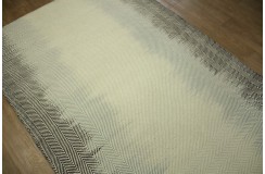Wełniany dywan 140x200  płasko tkany kilimręcznie tkany z Indii beż