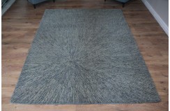 Wełna 100% dywan z Indii 160x230cm ręcznie tkany szary deseń