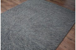 Wełna 100% dywan z Indii 160x230cm ręcznie tkany szary deseń