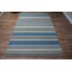 100% wełna nowoczesny niebieski dywan w pasy 160x230cm Indie