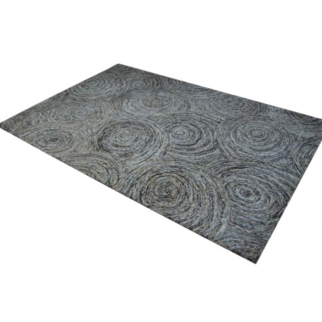 100% wełna owcza dywan do salonu nowoczesny z Indii gruby cieniowane koła 160x230cm
