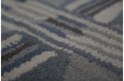 Wełna 100% dywan 160x240 ręcznie tkany abstrakcyjny INDIE szary