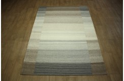 Poliester i bawełna dywan z Indii 160x230cm ręcznie tkany szary