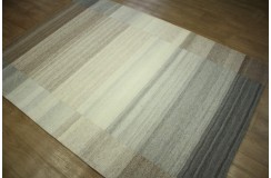 Poliester i bawełna dywan z Indii 160x230cm ręcznie tkany szary